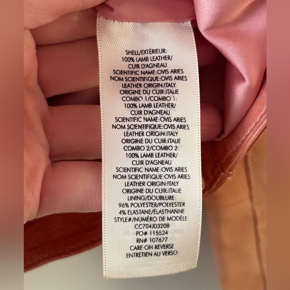 Alice + Olivia Lamb Leather Moto Jacket – “LOVE YOURSELF” – Size S - Picture 11 of 11